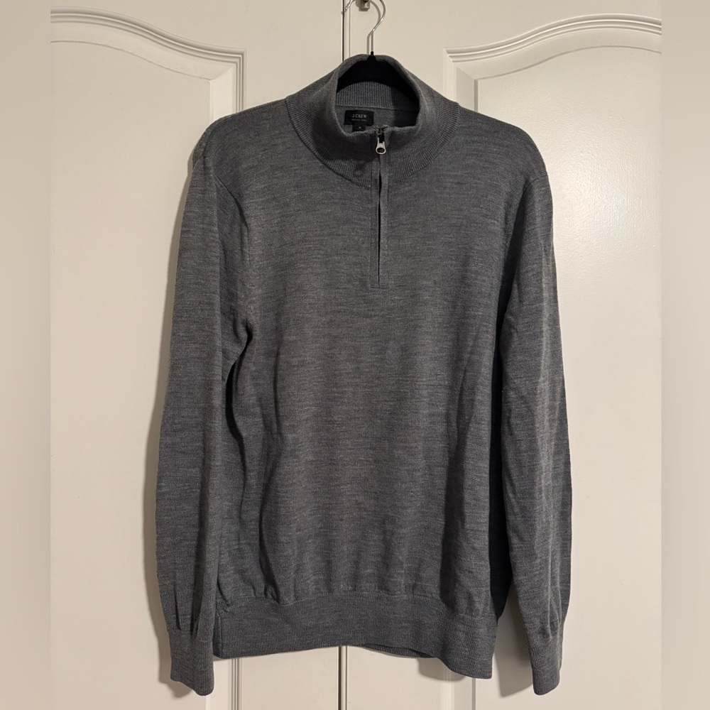 J Crew Men’s Wool Quarter Zip Sweater